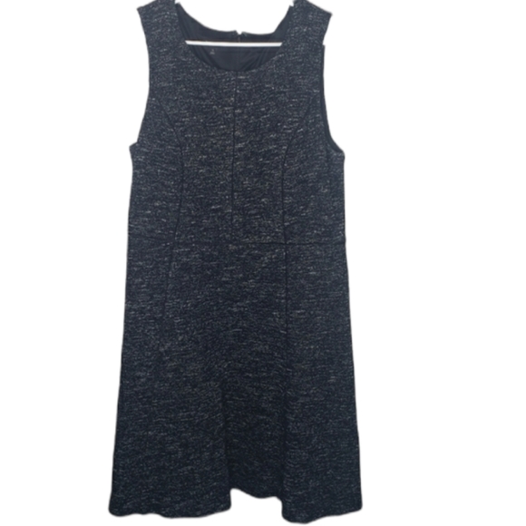 Talbots Dresses & Skirts - Talbots black white space dye jumper dress size 16